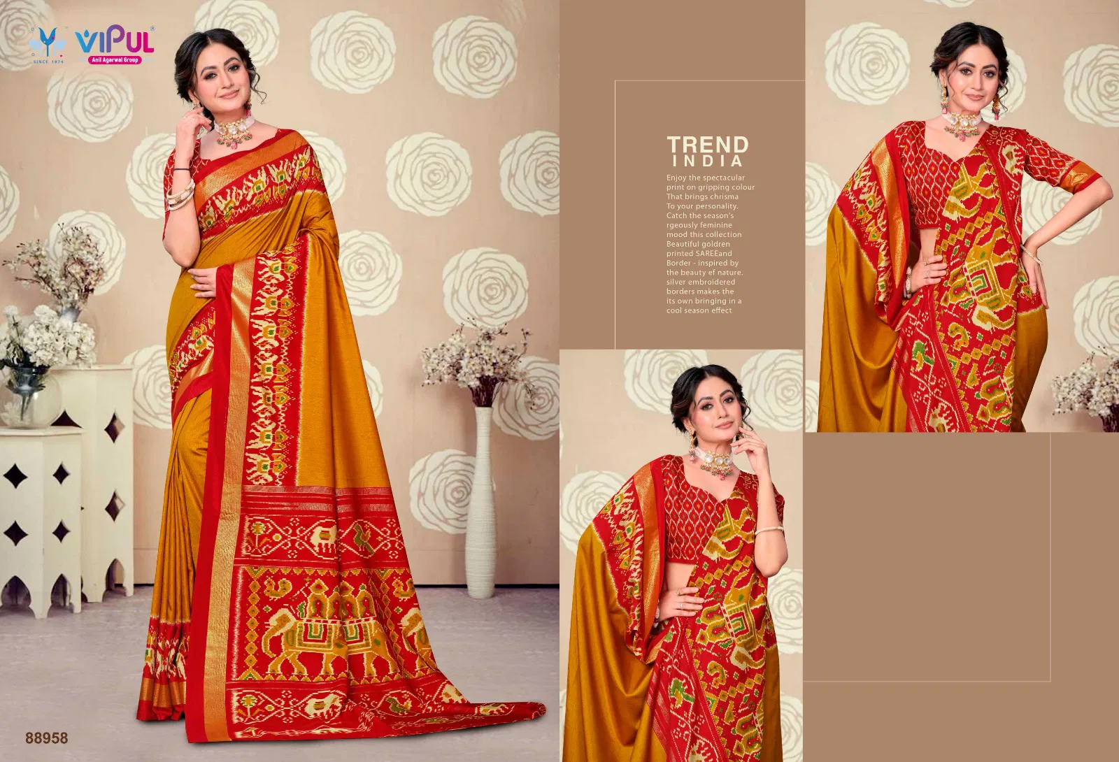 Sentosa Silk By Vipul Soft Silk Occasion Wear Saree Exporters In India